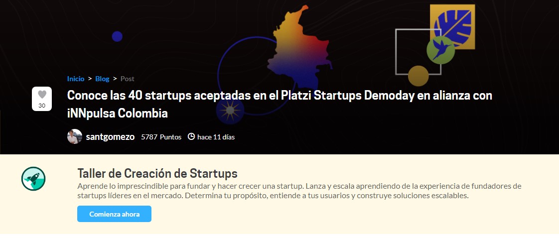 Conoce las 40 startups aceptadas en el Platzi Startups Demoday en alianza con iNNpulsa Colombia